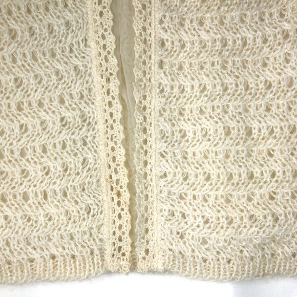 Vintage 50s Sidney Gould Loose Knit Lambswool Cardigan Sweater Lined - Picture 5 of 7